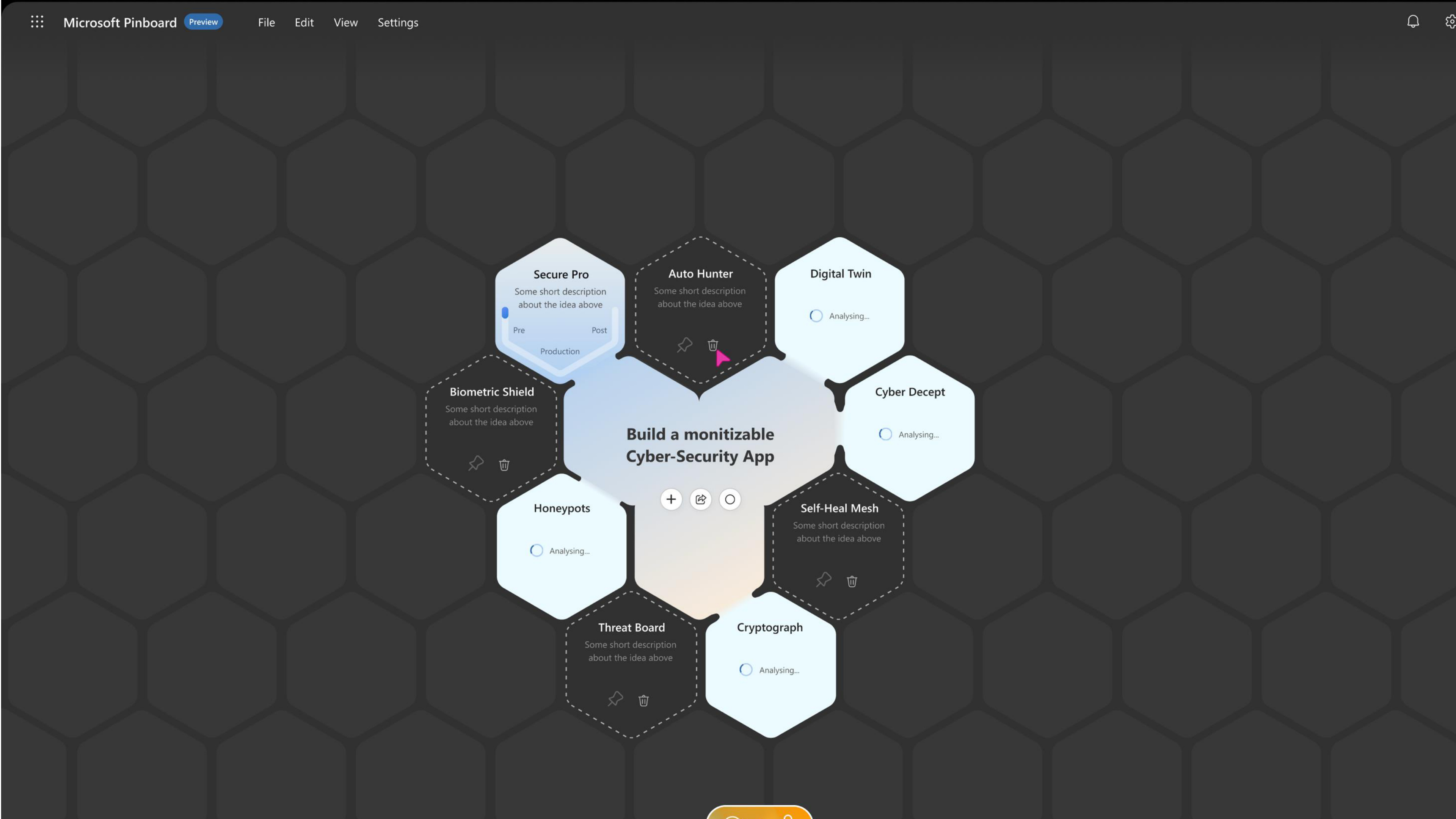 Pinboard driven by Swarm of AI agents, slide 19
